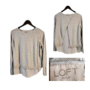 LOFT Women Mixed Media Sweater